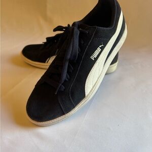 Puma Classic Navy and Cream Sneakers-soft foam